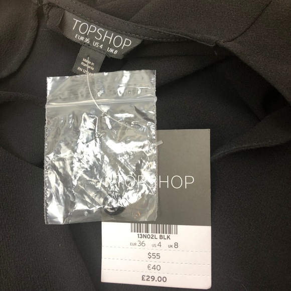 Topshop Izzy Cold Shoulder Ruffle Top - Picture 6 of 7